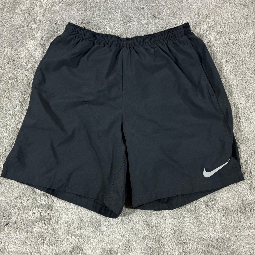 Nike Challenger Shorts Mens Large Black Performance Running Lined 7" Dri-Fit